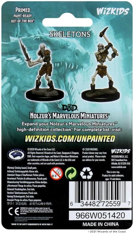 D&D Nolzurs Marvelous Miniatures: Skeletons - Wave 1