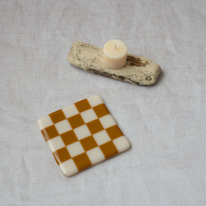 10cm Chequered Dual Coloured Coaster - Bullseye Collection