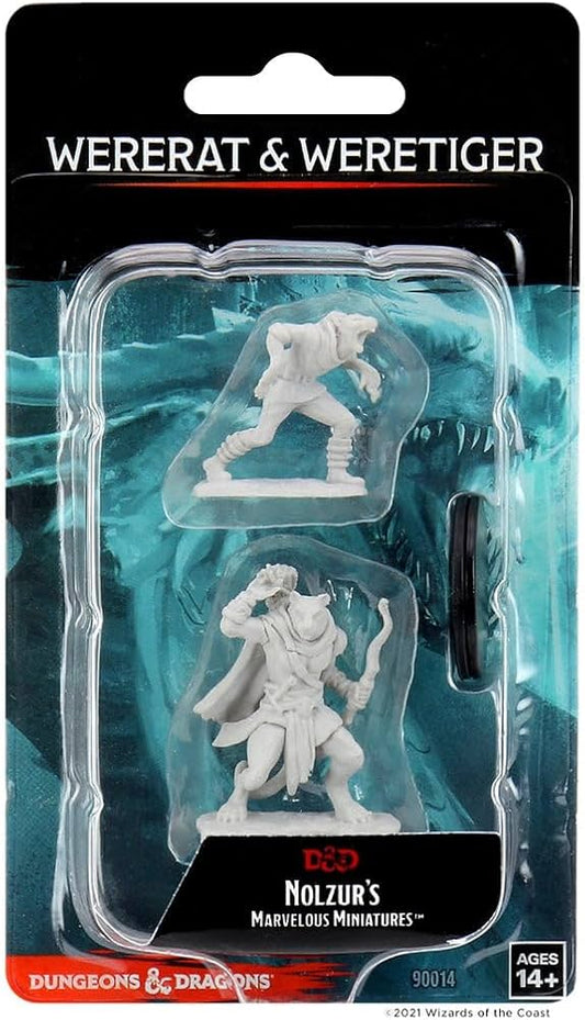 D&D Nolzurs Marvelous Miniatures: Wererat & Weretiger - Wave 11