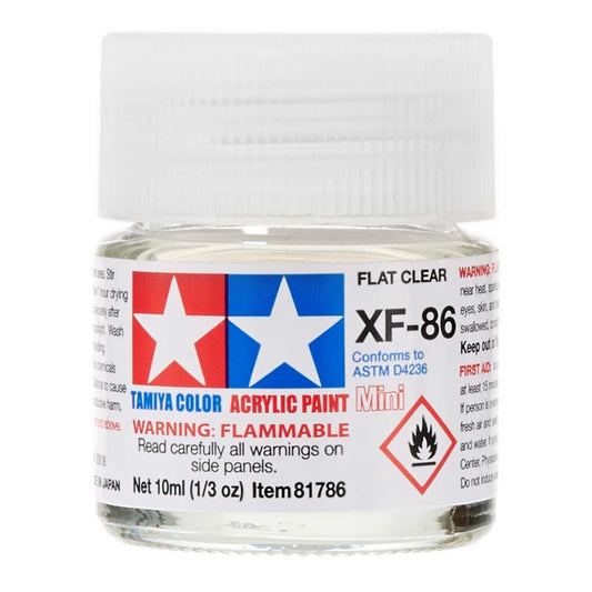 Tamiya Acrylic Paint Mini XF-86 Flat Clear