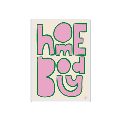 Homebody | Pink and Green Living Room Bright Bold Print Wall Art