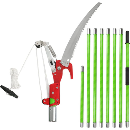 Tree Pole Pruner 8m Manual Pruning Saw with Scissors Gloves Maxant