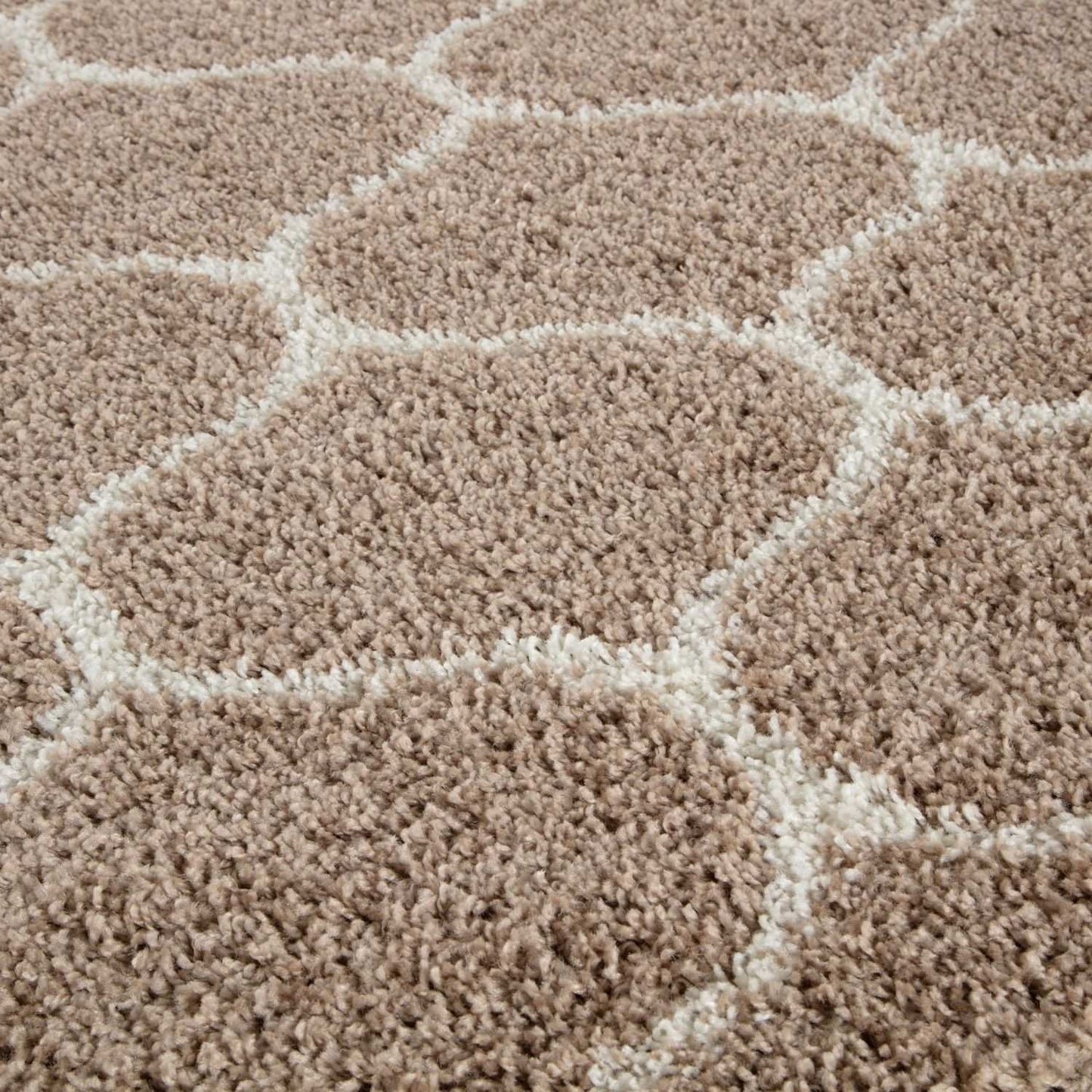Moroccan Beige Shaggy Rug | 620