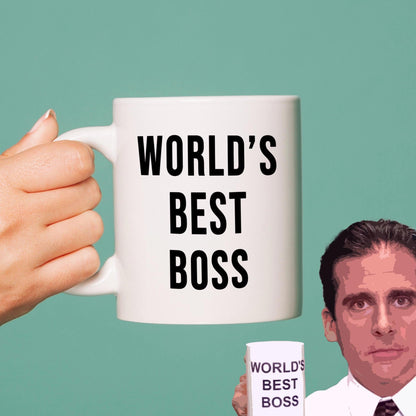 Worlds Best Boss / Dunder Mifflin Mug | The Office Mug 2 Sided | 11oz
