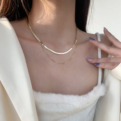 Double Layer Snake Bone Necklace