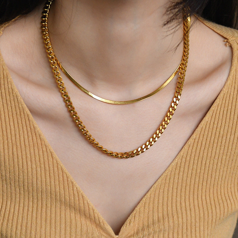 Six-Sided Grinding Cuban Chain Necklace