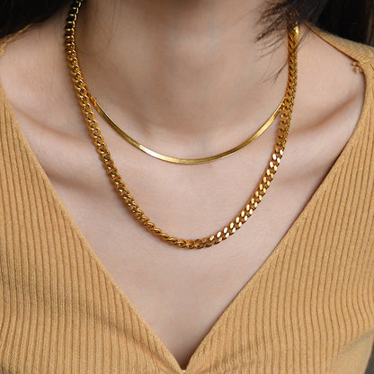 Six-Sided Grinding Cuban Chain Necklace
