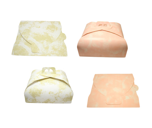 PinkGold Festive Square Cake Box Stylish Party Supplies