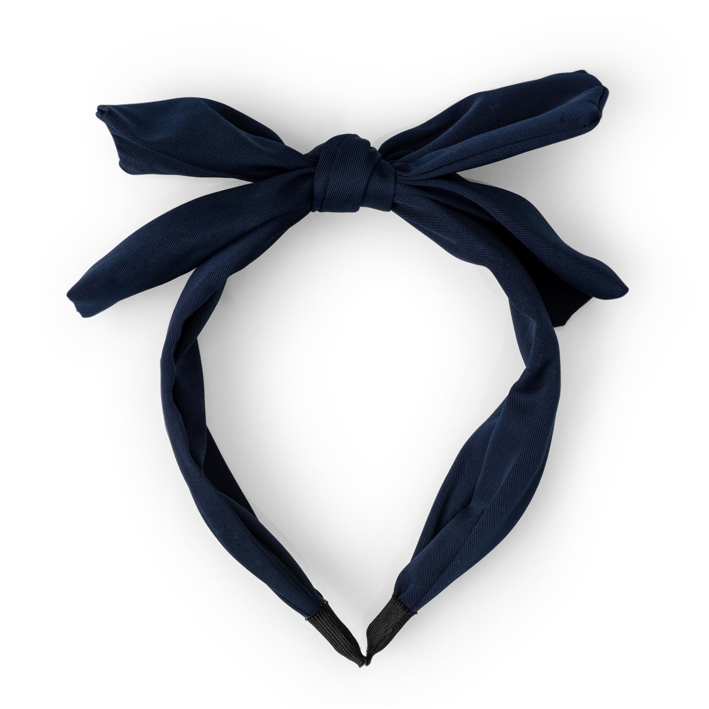 Rawr Satin Bow Headband - Navy