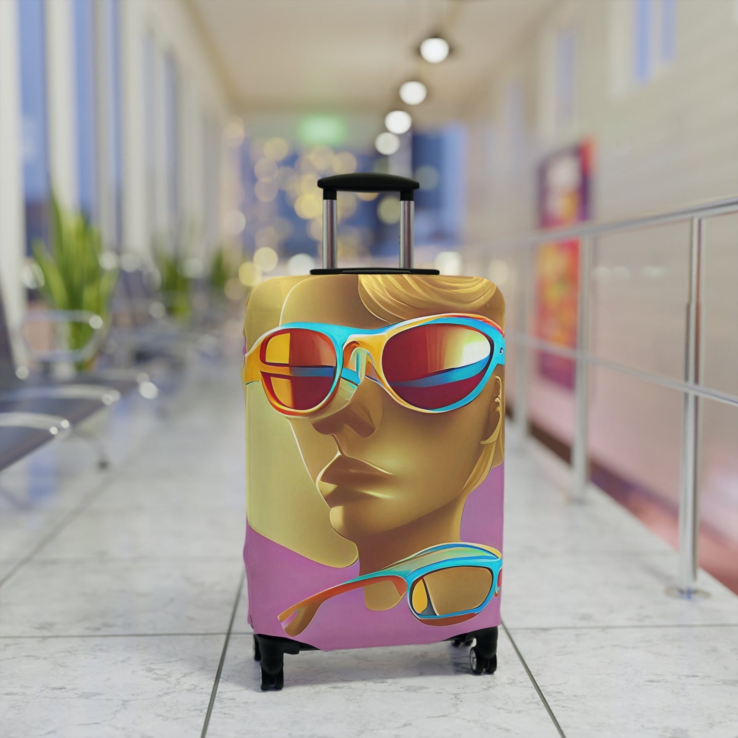 Retro Cool Pink – Protective Suitcase Cover