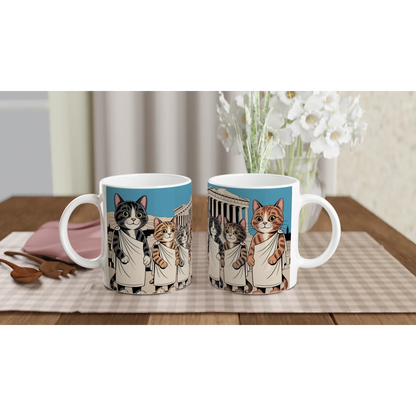 Ancient Greece & Cats Ceramic Mug – 11oz