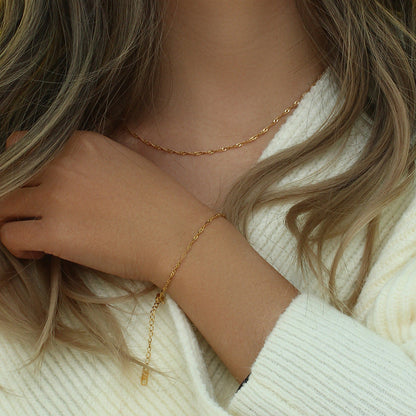 Water Wave Chain Bracelet & Necklace Set