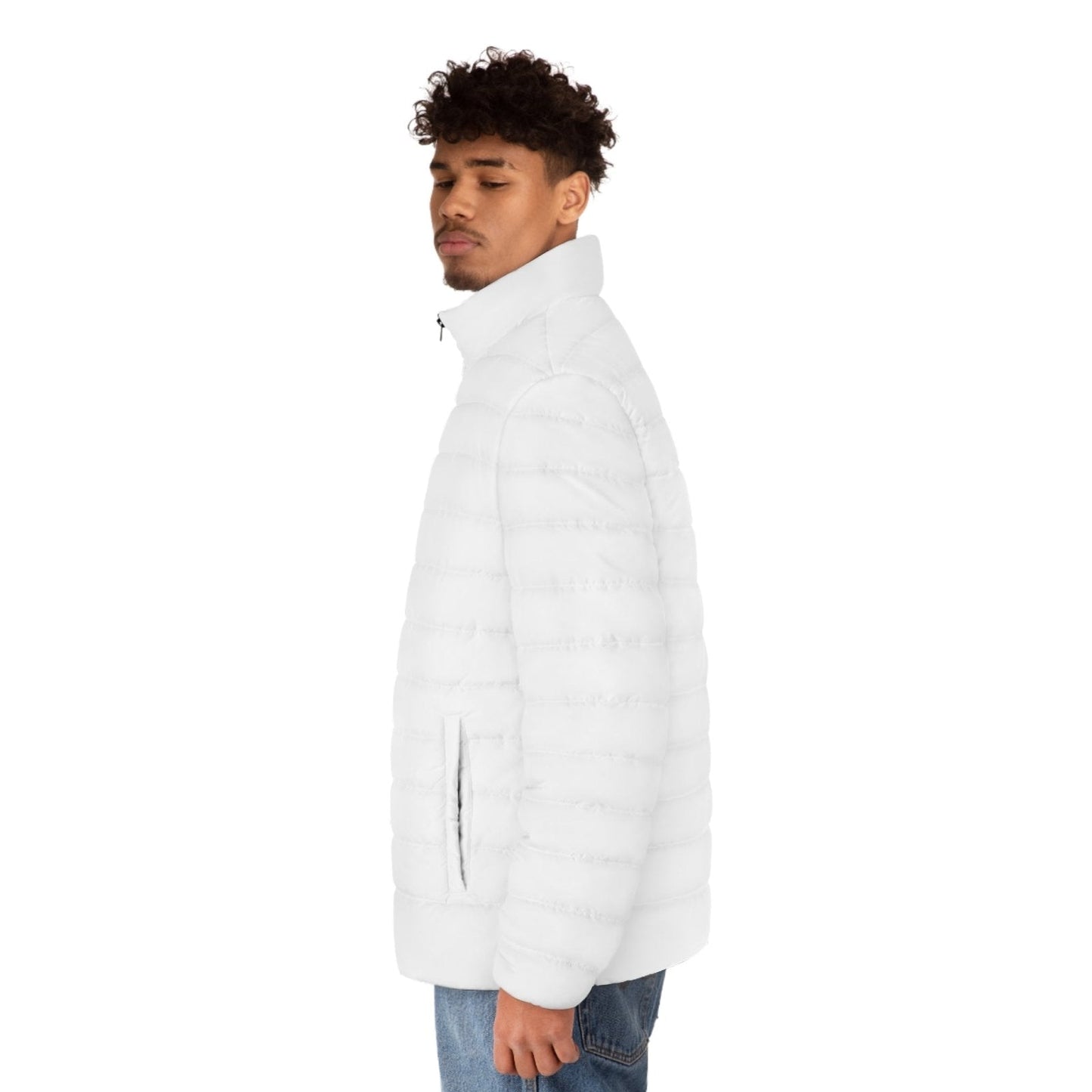 Half Black Half White - Mens Puffer Jacket
