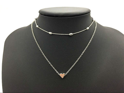 Multi-Layer Necklace – Heart, Moon & Star Pendant