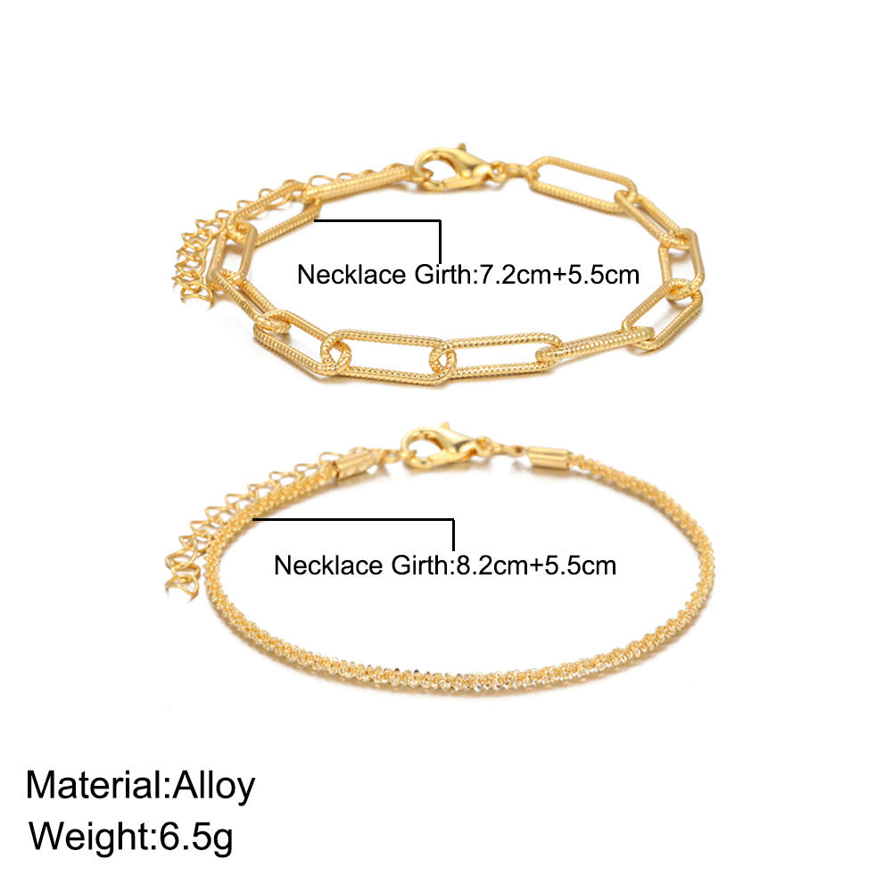 Gold And Sliver Rhinestones Bracelet