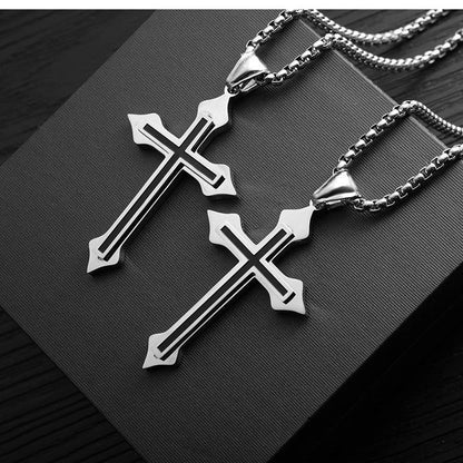 Stainless Steel Cross Pendant Necklace