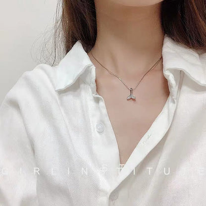 S925 Sterling Silver Mermaid Tail Necklace