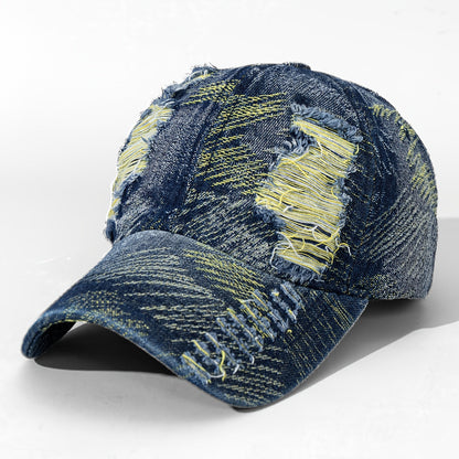 Double-Sided Large Hole Street Style Patchwork Color Stitched Dad Cap