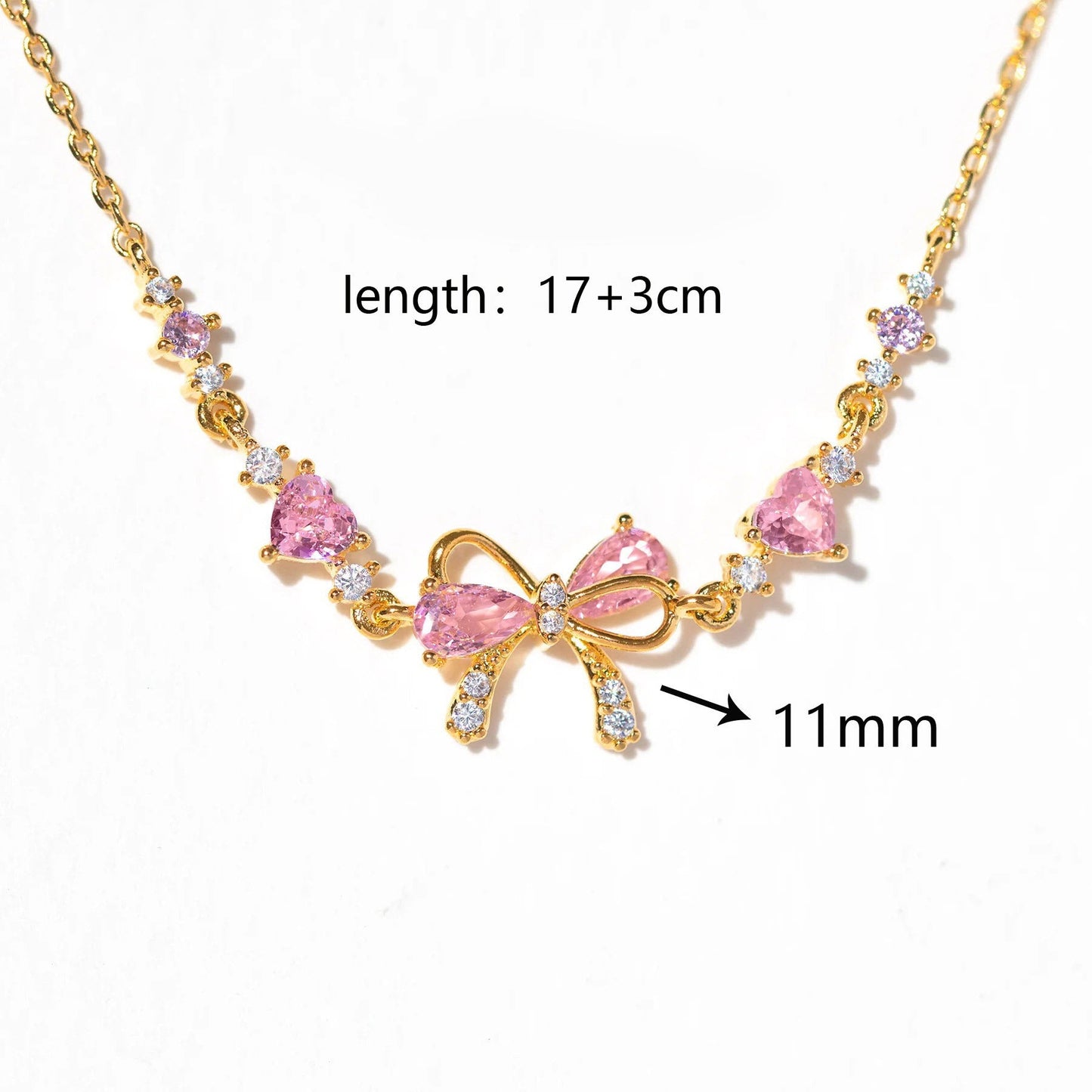 Sweet Bow Heart Rhinestone Bracelets