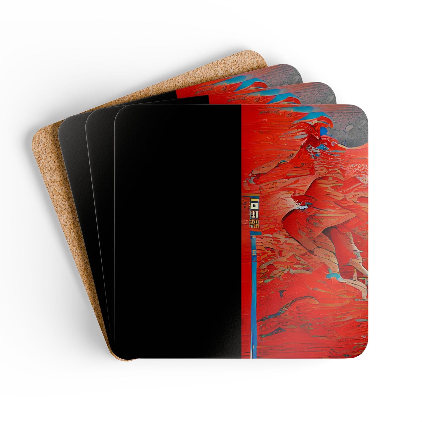 Half Black Half Hónghǎi - Coaster Set