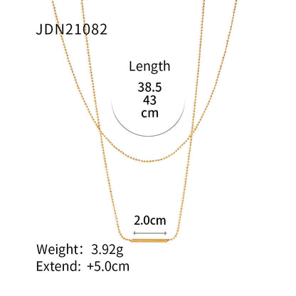 Multi Layer Rectangular Pendant Necklace