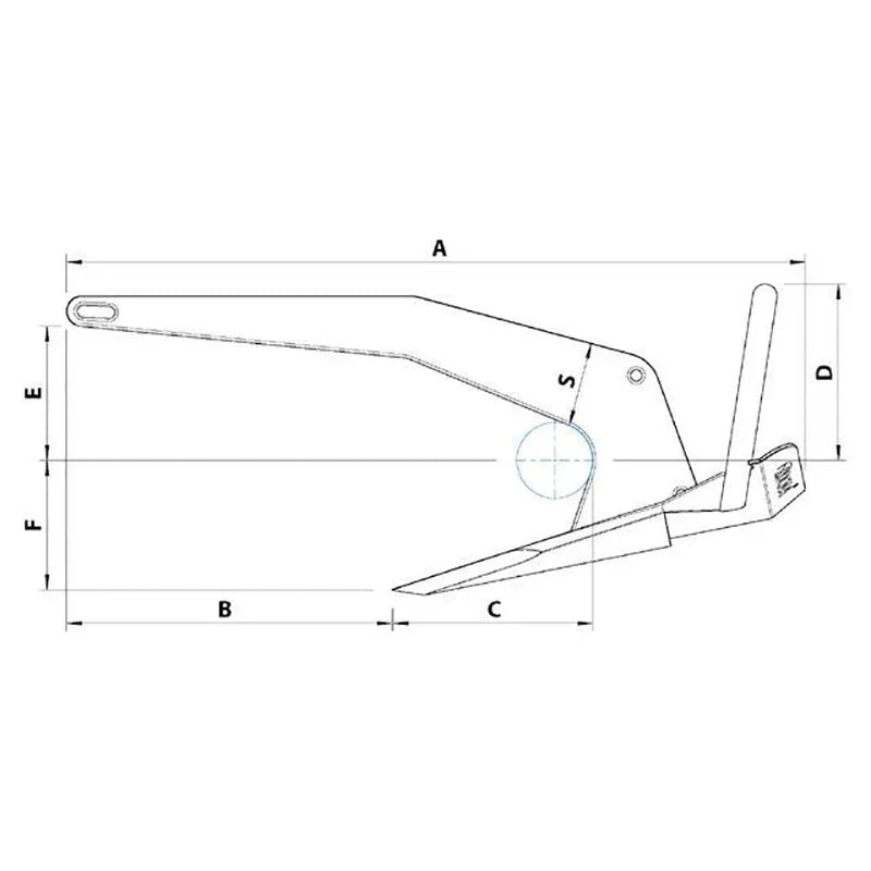 Rocna 15kg Galvanized Anchor | 33lb Original Boat Anchor 77-106-035