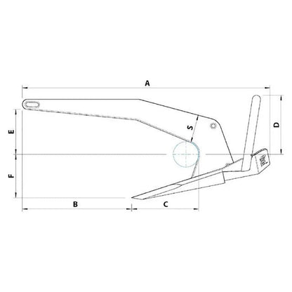 Rocna 15kg Galvanized Anchor | 33lb Original Boat Anchor 77-106-035