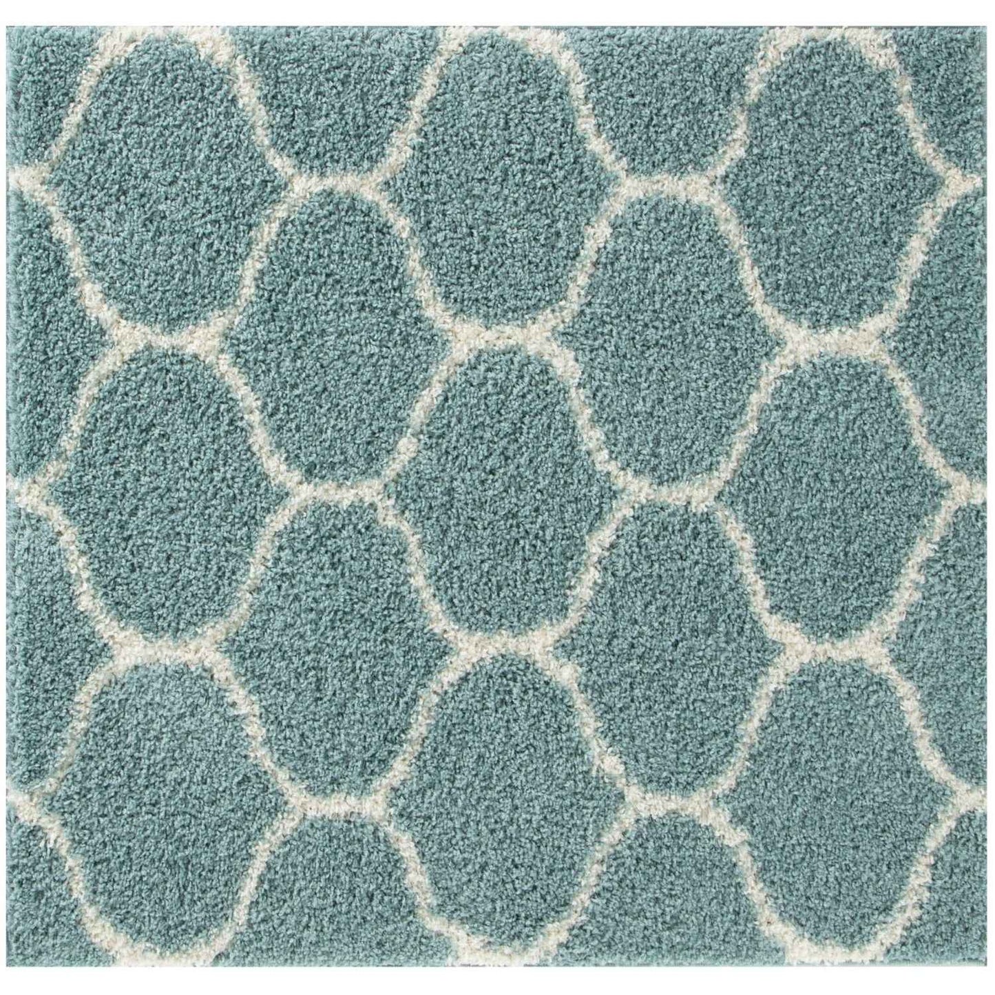 Moroccan Duck Egg Blue Shaggy Rug | 650