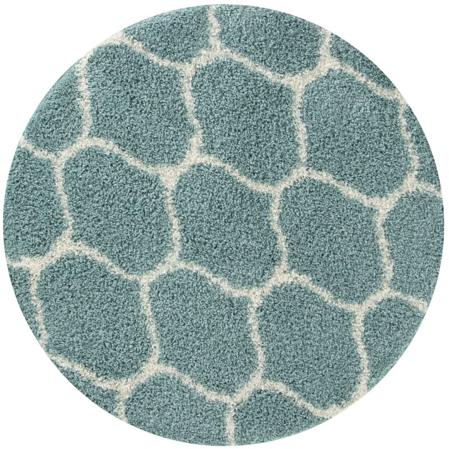 Moroccan Duck Egg Blue Shaggy Rug | 650