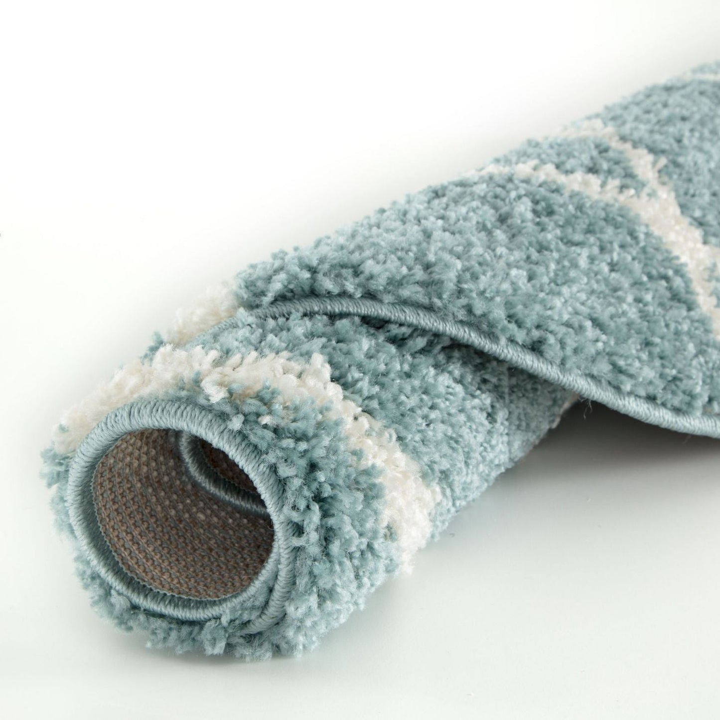 Moroccan Duck Egg Blue Shaggy Rug | 650