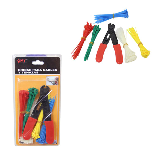 Colorful Cable Tie Set with Cutter DIY Builder Kit