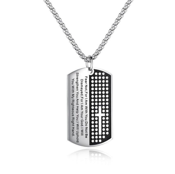 Dog Tag Bible Verse Necklace & Pendant