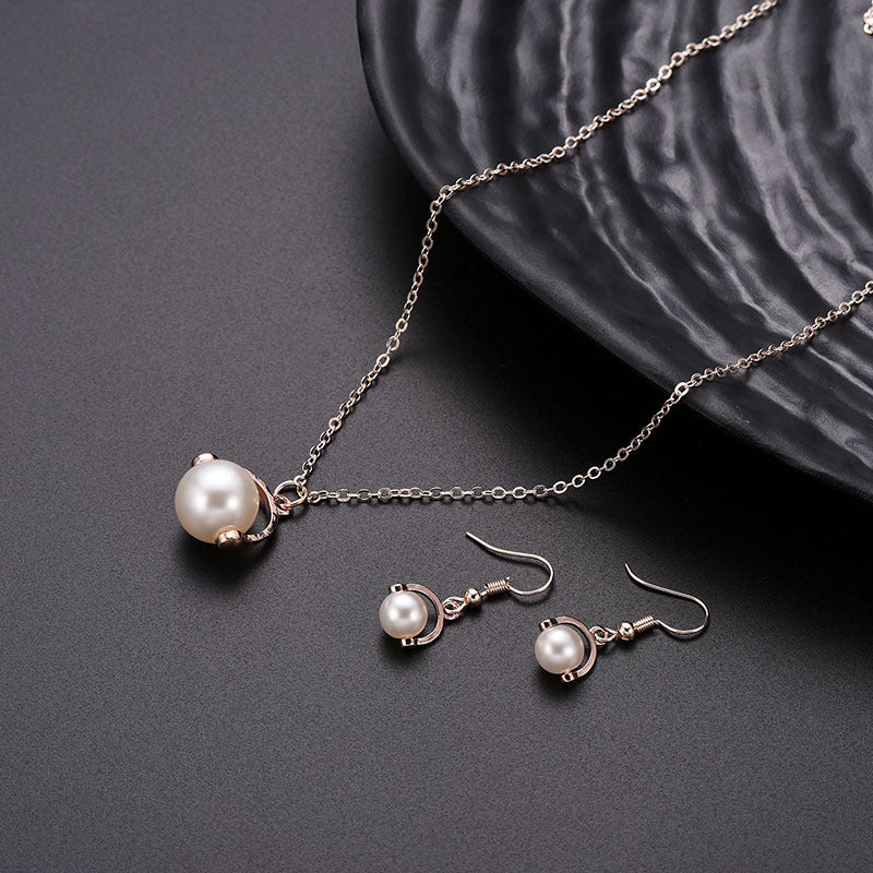 Two-Piece Earrings & Pearl Jewellery Set