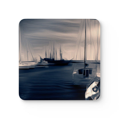 The Sleeping Yachts (at Sunrise) - Coaster Set