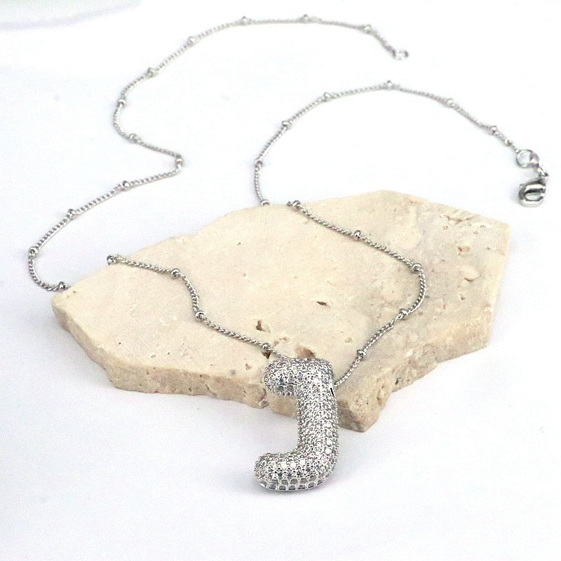 Bubble Balloon A-Z Letter Pendant Necklace