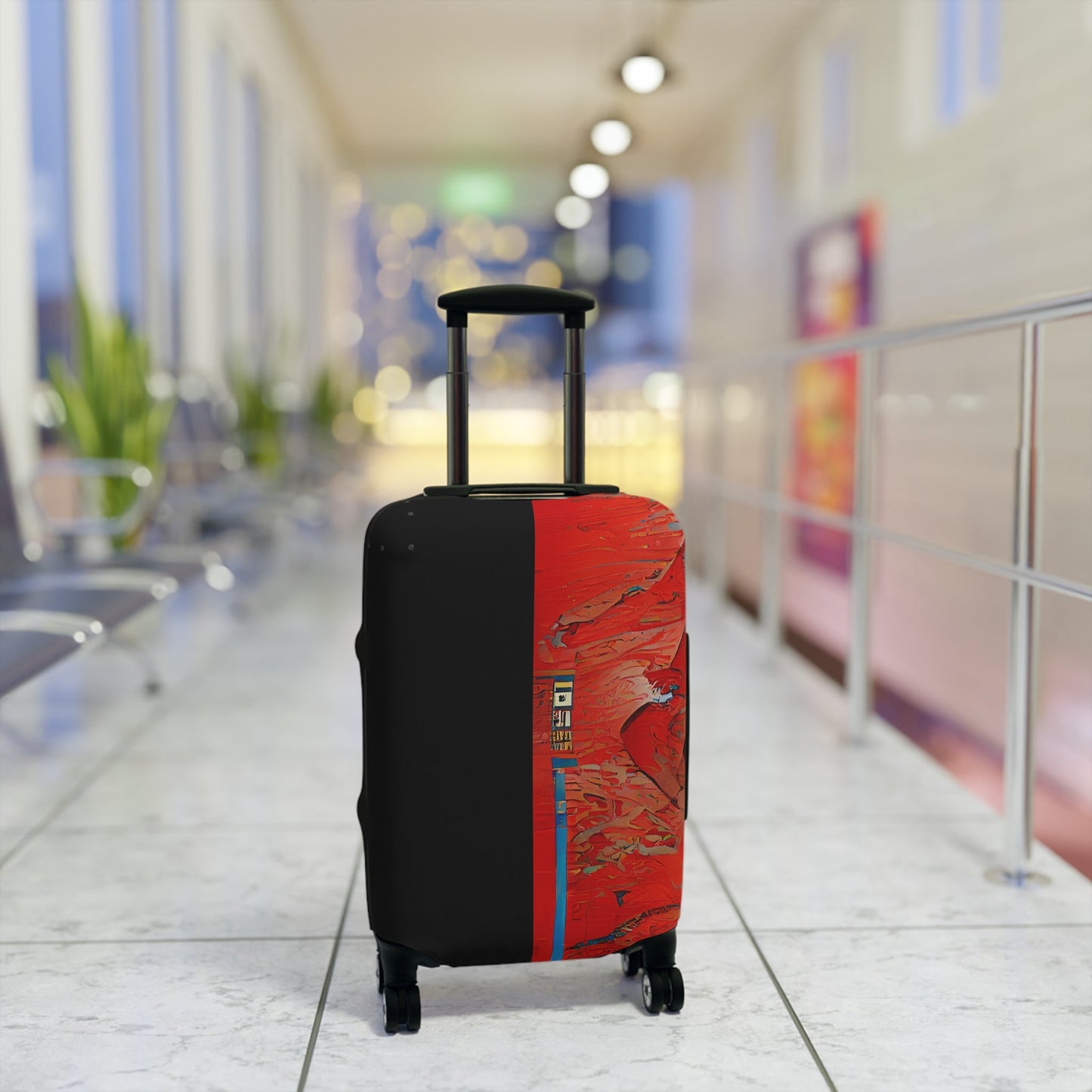 Half Black Half Hónghǎi – Protective Suitcase Cover