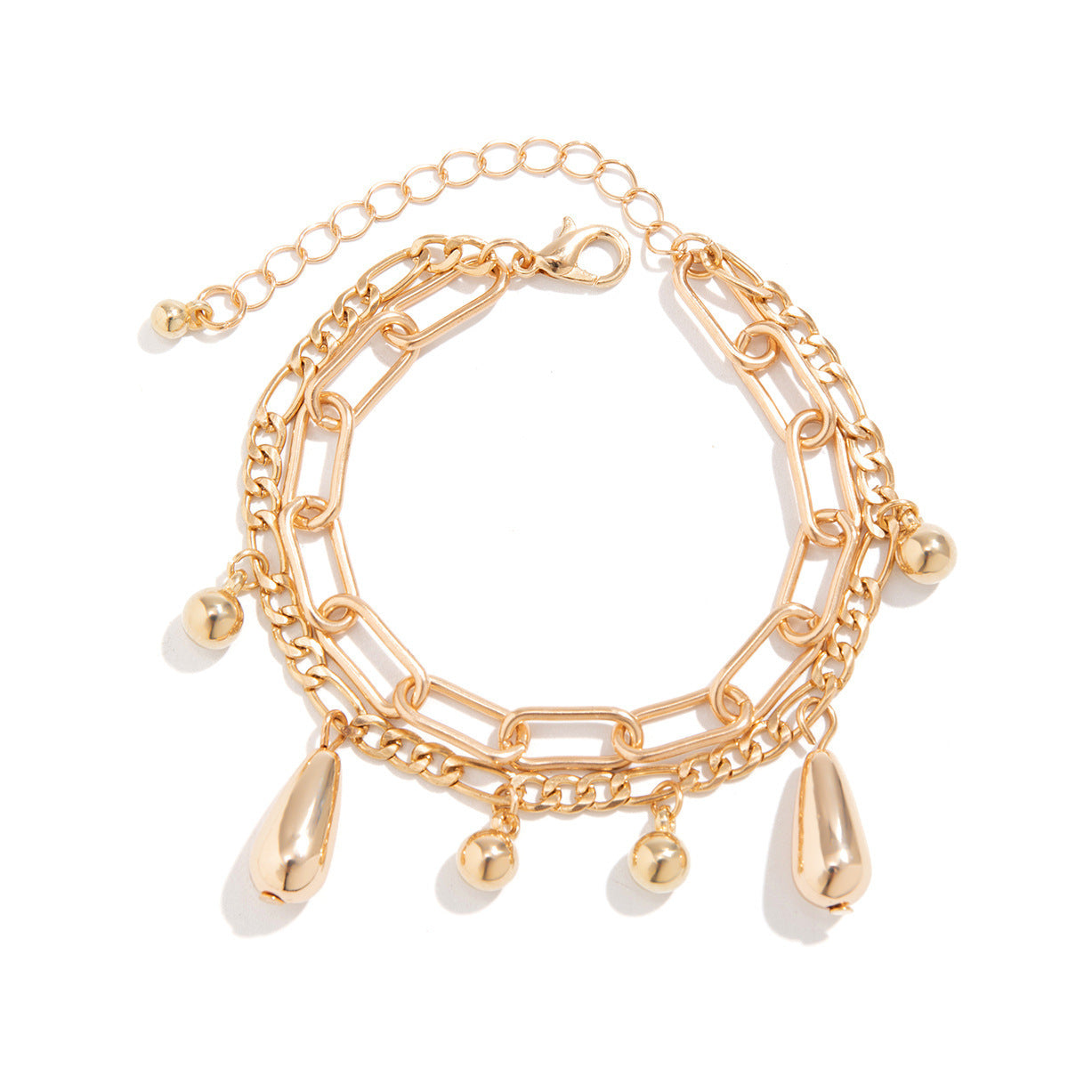 Glossy Comma Pendant Necklace & Bracelet