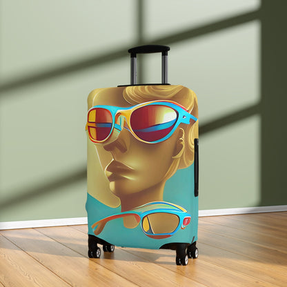 Retro Cool Blue – Protective Suitcase Cover