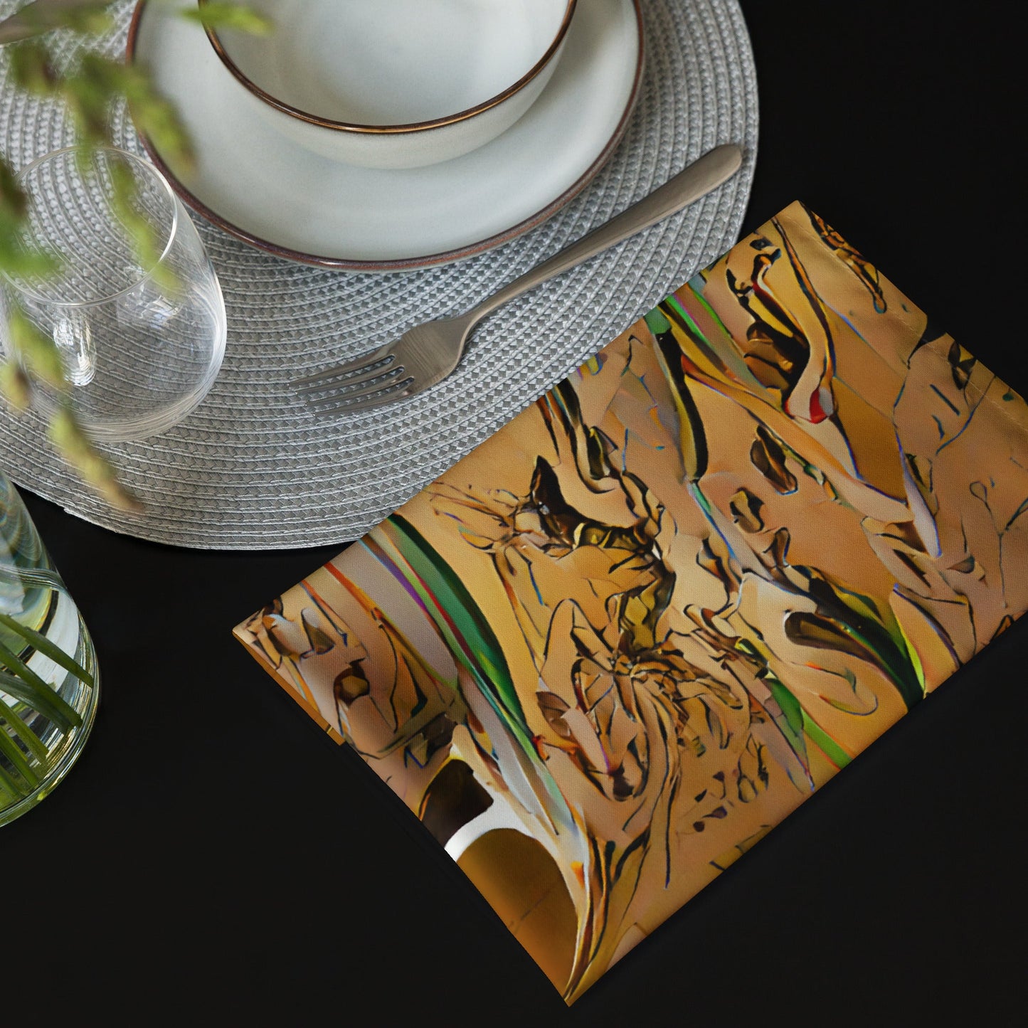 Half Black Half Gāolàng - Cloth Napkin Set