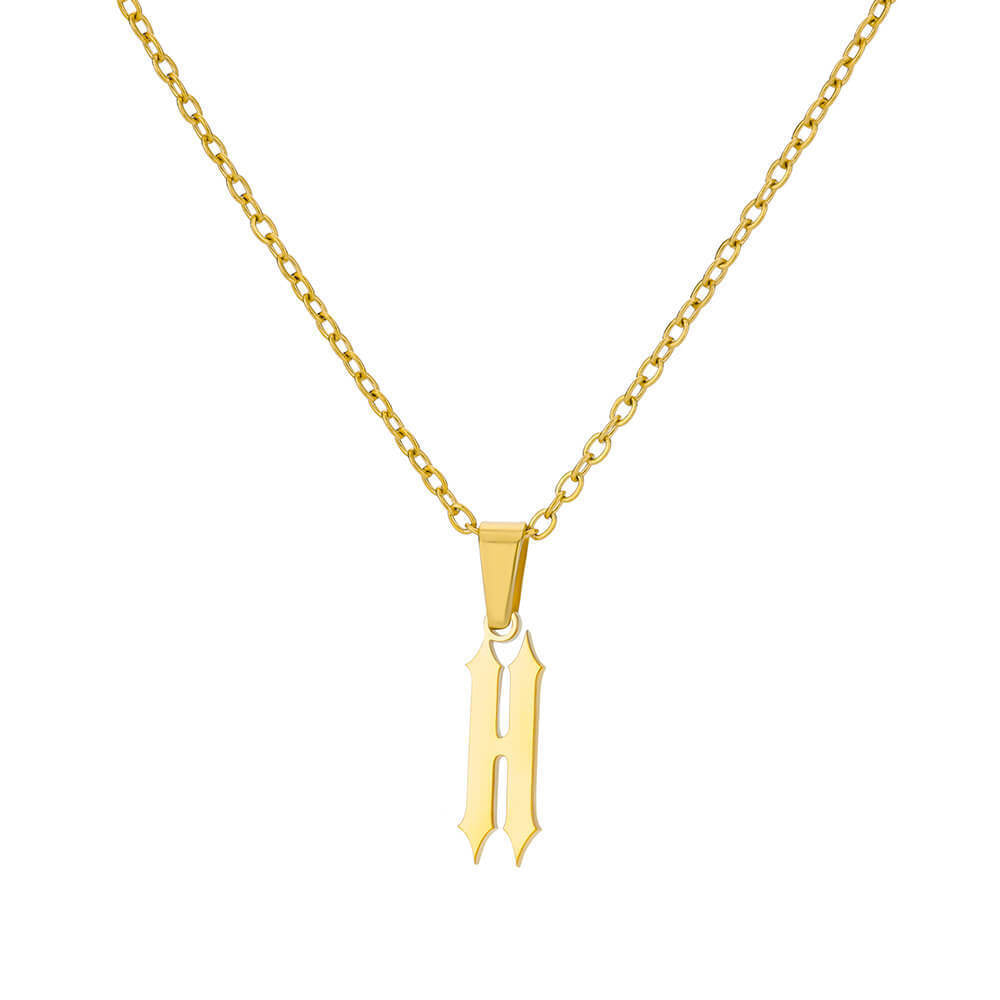 Funky A-Z Letter Pendant Necklace