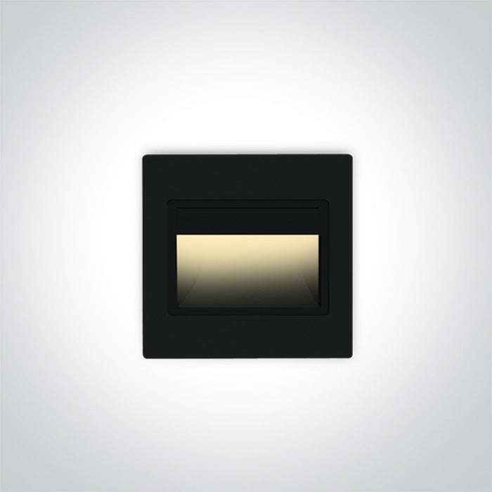 Indoor Square Wall Recessed - 68007- 1,5 W Wall recessed LED light, ideal for step and corridor illumination  Supplied complete with non-dimmable LED driver