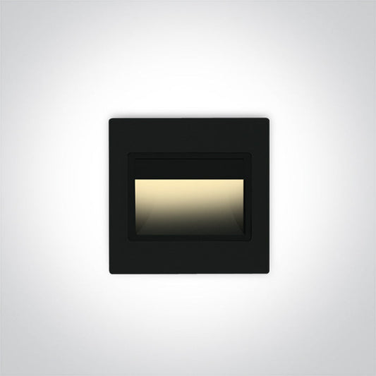 Indoor Square Wall Recessed - 68007- 1,5 W Wall recessed LED light, ideal for step and corridor illumination  Supplied complete with non-dimmable LED driver