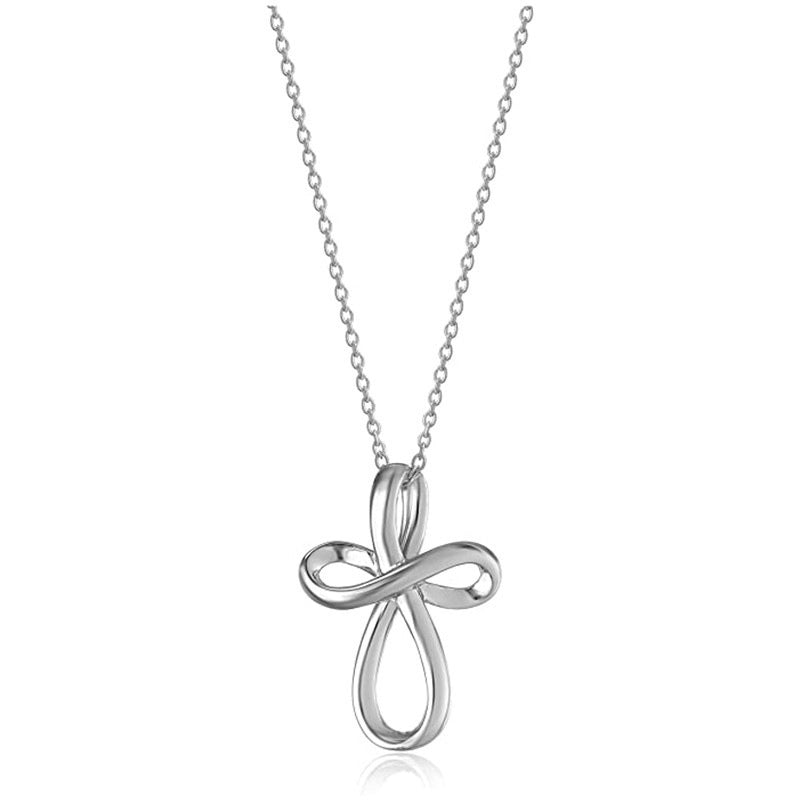 Simple Infinity Cross Chain Necklace