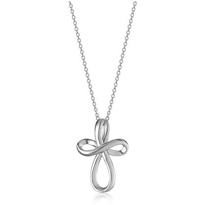 Simple Infinity Cross Chain Necklace