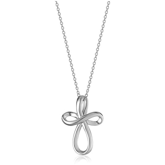 Simple Infinity Cross Chain Necklace
