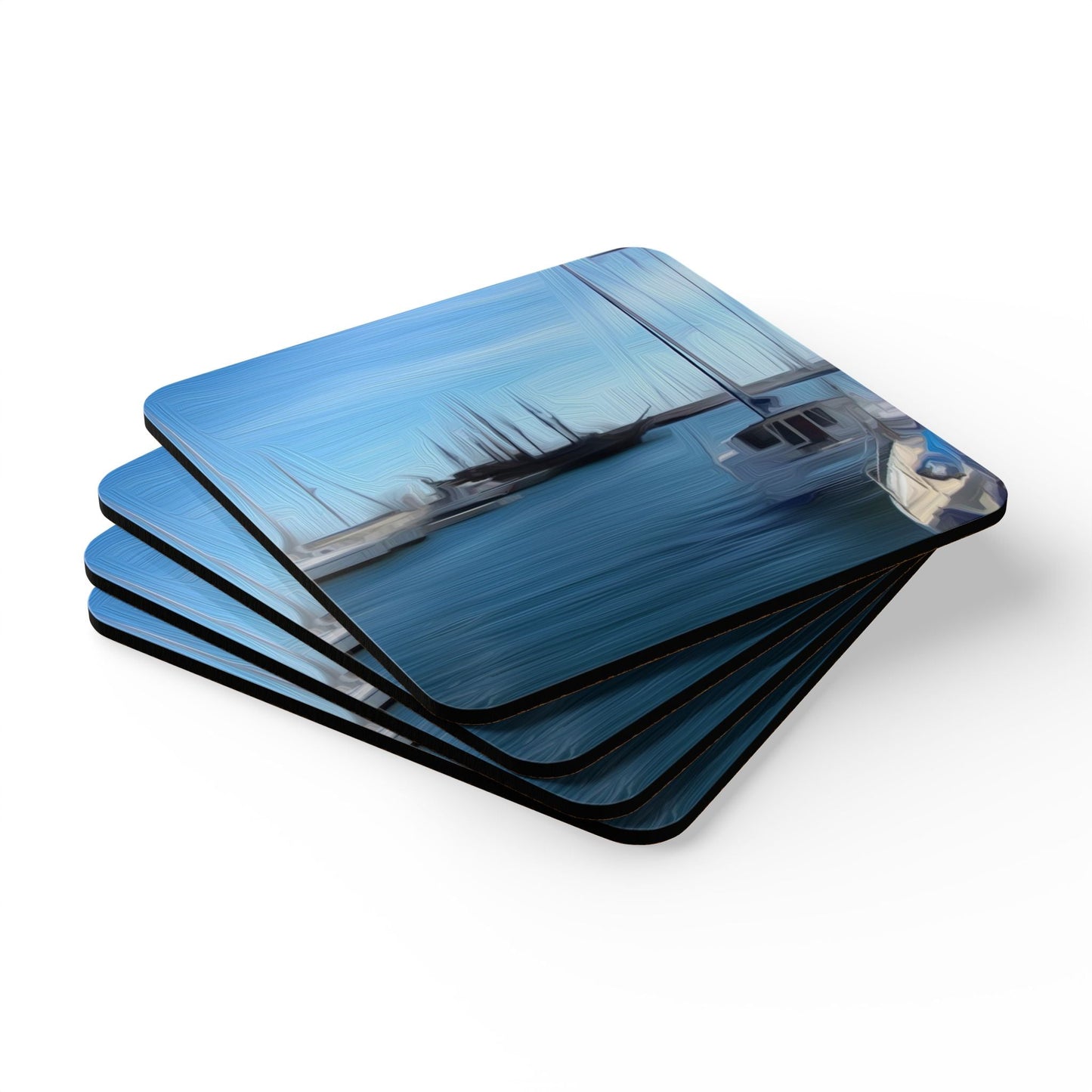 The Sleeping Yachts (at Morning) - Coaster Set