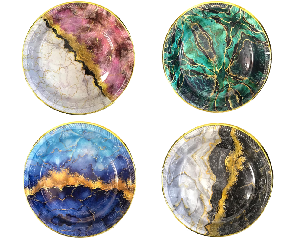 Geode Pattern Plastic Tray 29 x 35 cm