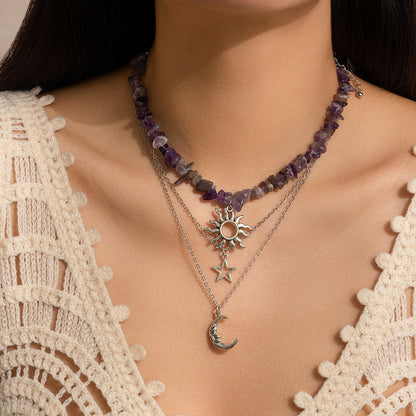 Multi-Layer Irregular Gravel Beach Necklace