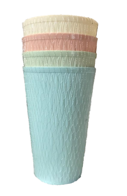 HighQuality Plastic Cup Tumblers Set 13 x 8 cm Pack of 4