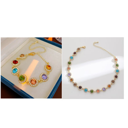 Colourful Necklace & Bracelet Set